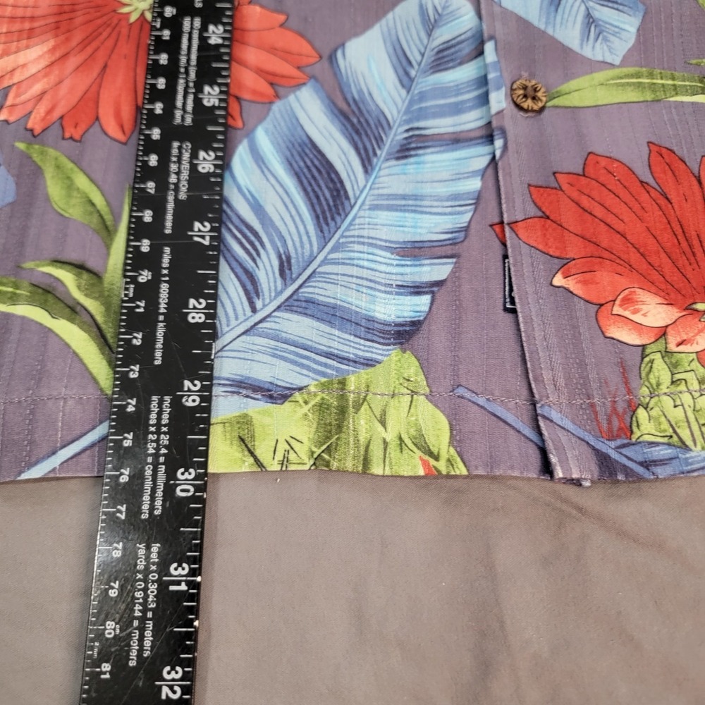 Tommy Bahama Hawaiian Camp Shirt Men's XL Tropical Floral Vibrant Colorful SS - Picture 5 of 6